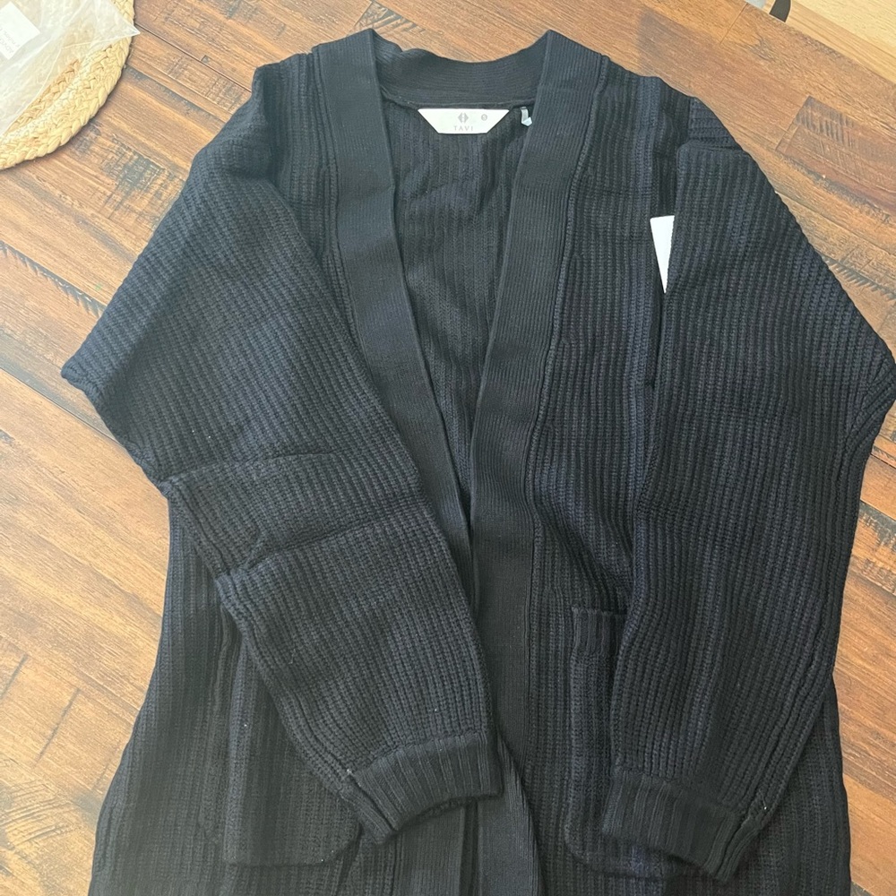 Black cardigan